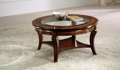 Produktbild von Couchtisch Rund Tisch Holz Italienische Möbel Runde Tische Couchtische