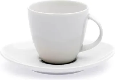 Produktbild von Espressotasse mit Untertasse, tschechisches Porzellan, Loos, 90 ml, weiß, Thun 1794