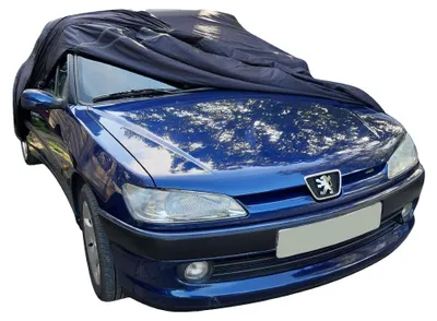 Image de Housse de voiture extérieure adaptée à Peugeot 306 Cabrio Noir Imperméable et