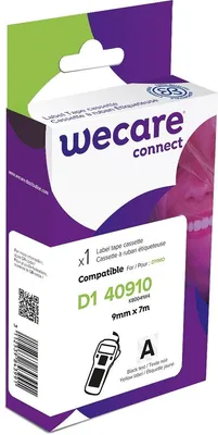 Zdjęcie produktu dla Armor K80041W4, Czarny na przezroczystym, DYMO, 9 mm, 7 m, 1 szt.