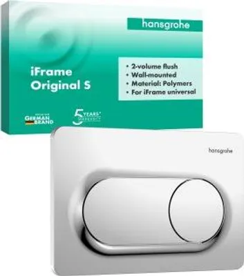 Obrázok produktu pre hansgrohe iFrame Original S ovládacia doska pre dvojité splachovanie, 66002000