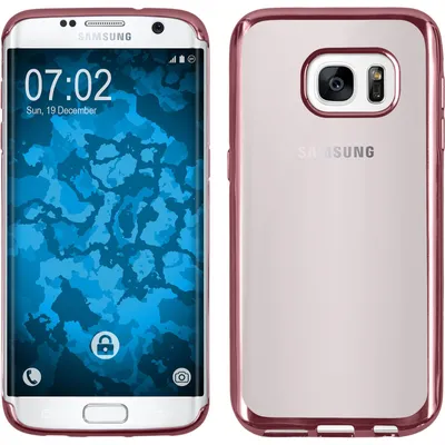 Produktbild von PhoneNatic Case kompatibel mit Samsung Galaxy S7 Edge - pink Silikon Hülle Slim Fit Cover