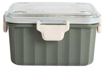 Zdjęcie produktu dla HOMLA Lunchbox POPPIE z łyżeczką khaki 2,15 l