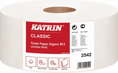 Produktbild von Toilettenpapier Katrin Classic Gigant M2 2-lagig 6 RL a 1200 Bl.=7200 Bl.KATRIN