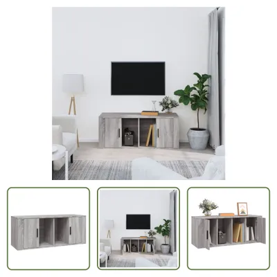 Produktbild von The Living Store TV-Schrank Grau Sonoma 100x35x40 cm Holzwerkstoff