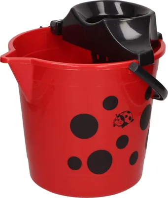 Obrázok produktu pre Vedro na mop so žmýkačkou 10 l červené Ladybird