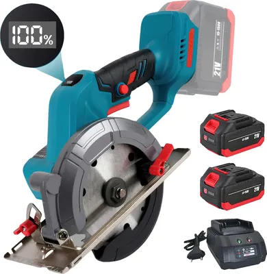 Image de Scie circulaire, moteur sans balais, compatibilité avec différentes batteries, avec 2XBattery
