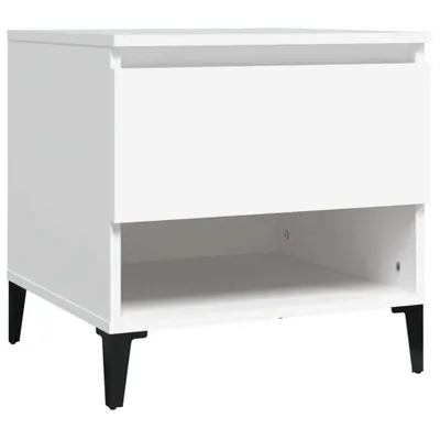 Obrázek produktu pro vidaXL Bílý boční stolek 50x46x50 cm Dřevěný materiál