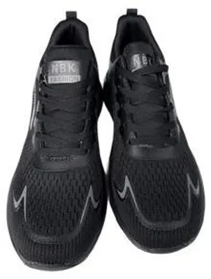 Produktbild von NBK Herren Sneaker Knit-Mesh Freizeitschuh leicht - Schwarz, Gr. 45