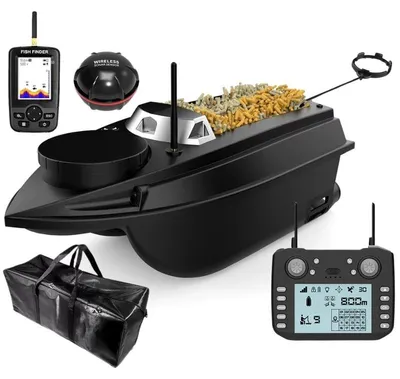 Zdjęcie produktu dla Łódka Zanętowa iUni V030, GPS, Lokalizator Ryb, Torba transportowa, 20000mAh, 800m, 15km/h, Zdalne Sterowanie 2.4GHz