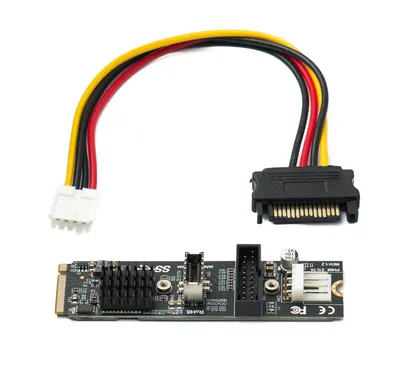 Immagine prodotto di Adattatore NVME M-key M.2 NGFF SATA SSD a USB 3.1 Tipo C e 3.0 Tipo A Grigio