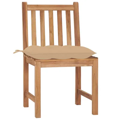 Produktbild von VidaXL 3073106, Terrasse, Gepolsterter Sitz, Teak, Beige, Polyester, 500 mm