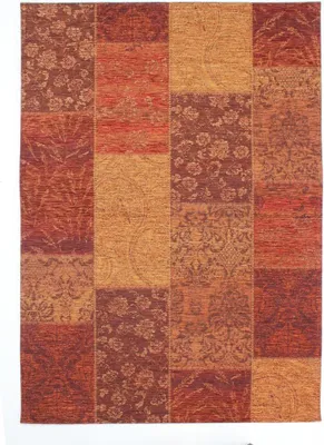 Zdjęcie produktu dla 155x230 cm Kawałek dywanu Manhattan Patchwork Chenile Terracotta