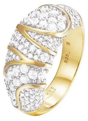 Produktbild von Esprit Collection Damen Ring Silber Gold Zirkonia Adelphia Gr.18 ELRG92513A180