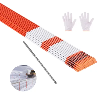 Zdjęcie produktu dla Słupki Śnieżne Vevor 100 Szt 1829 Mm Średnica 7 87 Mm Odblaskowe Mocne