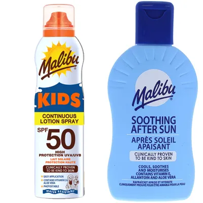 Produktbild von Malibu Kinder-Sprühmilch LSF 50 175 ml + After Sun Balsam 200 ml