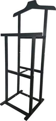 Produktbild von Kleiderbutler Schwarz 102 x 47 x 36 cm Holz Kleiderständer Herrendiener Kleiderstange Kleiderablage