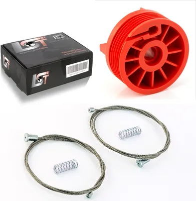 Produktbild von Fensterheber Reparatursatz Set Seilzug Rolle Hinten Links Für Renault Clio 3 Iii