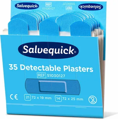 Produktbild von Cederroth Salvequick detectable Pflaster, 35 Stück.