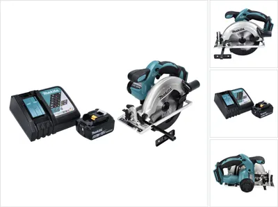 Zdjęcie produktu dla Makita DSS 611 RG1 Akumulatorowa pilarka tarczowa 18 V 165 mm + 1x akumulator 6,0 Ah + ładowarka