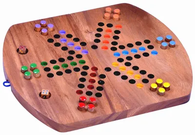 Obrázek produktu pro Dřevěná Ludo desková hra pro 6 hráčů