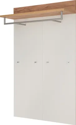 Produktbild von Germania Garderobenpaneel "GW-TOPIX" in Weiß/Navarra-Eiche Nachbildung, 96 x 147 x 29 cm (BxHxT), 3773-513