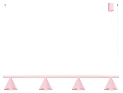 Produktbild von Kronleuchter NOX 4L rosa 4xE14 10W Stahl 215x14x122cm Sollux Lighting