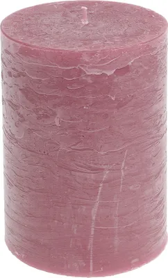 Produktbild von Durchgefärbte Stumpenkerzen Altrosa 85x120mm 2er Set - Dekokerzen, lange Brenndauer, 2 Stück
