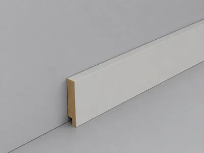 Produktbild von Sockelleiste MDF weiß 12 x 80 foliert RAL 9016 Fussleisten Modern
