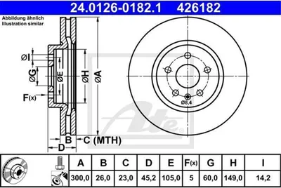 Image de Disque de frein ATE 24.0126-0182.1