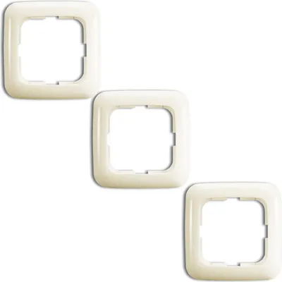 Produktbild von Busch Jäger 3er Pack Set 1fach Rahmen 2511-212 Cremeweiß DURO 2000 Abdeckrahmen