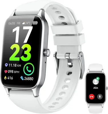 Produktbild von Smartwatch Herren Damen, 1,57" HD Fitnessuhr Herren mit Telefonfunktion, Wasserdicht Aktivitätstracker 110+ Sportmodi, Fitness Tracker mit Herzfrequenz Schlafmonitor Schrittzähler, Android iOS