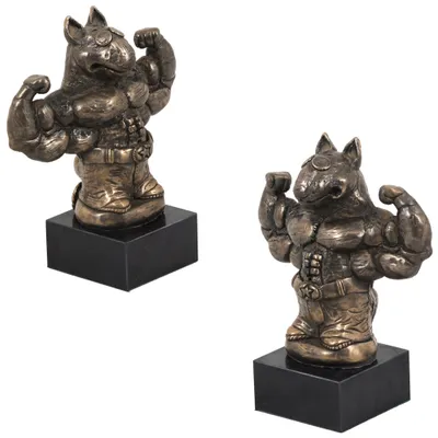 Produktbild von Art-Dog Büste Bull Terrier – Bronzepulver-Harz-Guss