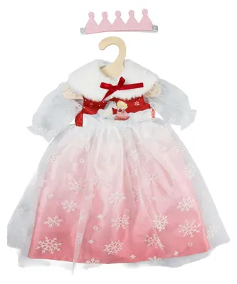 Productafbeelding van Heless GmbH poppenkleed "Winterprinses Lumi" met kroon en pluche cape, maat 35-45 cm. Overige artikelen
