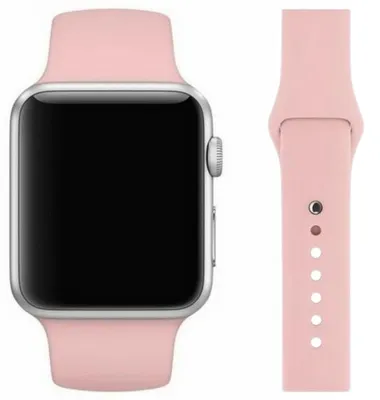 Productafbeelding van Siliconen horlogebandje "Mercury" voor Apple Watch 38/40/41 mm, roze/lichtroze