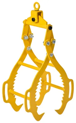 Produktbild von Forstzange Doppelmaul 800 kg 650 mm gelb mit gezahnten Greifbacken