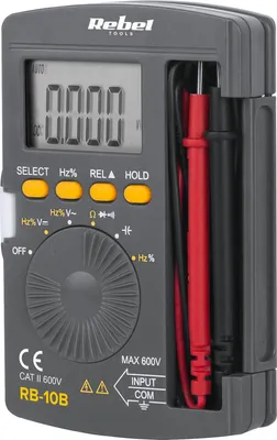 Obrázok produktu pre Digitálny vreckový multimeter Rebel MIE-RB-10B, sivý