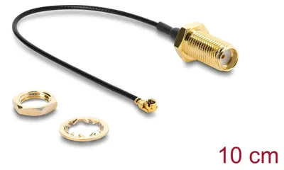 Produktbild von Antennenkabel SMA Buchse Einbau zu I-PEX MHF I Stecker 10cm