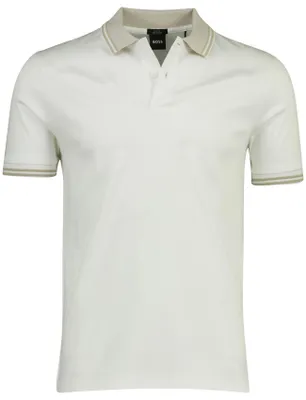 Produktbild von Poloshirt Boss Black schwarz H-Phillipson weiß 2-Knopf-Jersey