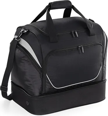 Produktbild von Quadra QS285 | Pro Team Hardbase Holdall Sport Tasche | 44 x 39 x 27 cm - Farbe: Black/Light Grey - Größe: 44 x 39 x 27 cm