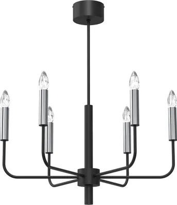 Obrázok produktu pre Luster závesné svietidlo čierny chróm Akasya 6xE14 15W Luminex