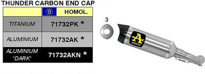 Immagine prodotto di Marmitta slip-on ARROW street thunder alluminio con fondello per Honda Cb 1000 r
