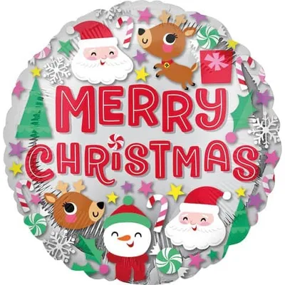 Produktbild von Standard Christmas Buddies Folienballon S40 verpackt - Amscan 4204901