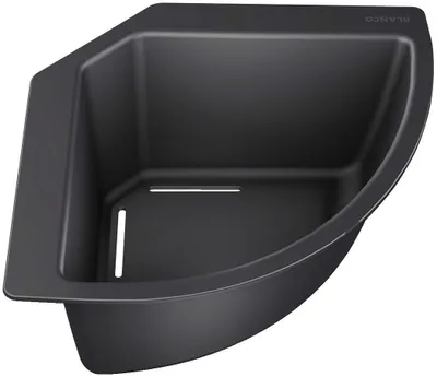 Produktbild von BLANCO Eck-Schale | Kunststoff schwarz | 215 x 215 mm | Passend zu allen Granitspüle aus SILGRANIT-Spülen | [21,5x21,5x10,8 cm]