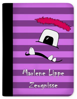 Produktbild von Zeugnismappe, Dokumentenmappe, Ordner A4, Monster Lila
