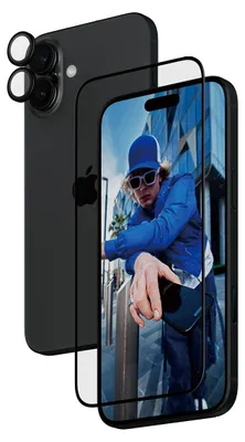 Obrázek produktu pro PanzerGlass ® 2-in-1 Bundle iPhone 16 Plus, Apple, Apple - iPhone 16 Plus, Aplikace nasucho, Odolné proti poškrábání, Odolný proti nárazům, Průhledná, 1 kusů