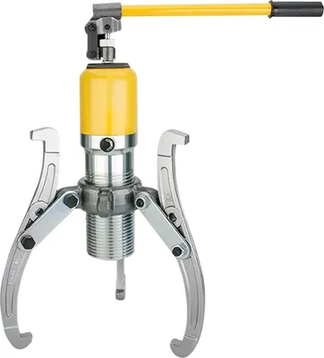Obrázok produktu pre Hydraulický sťahovák 20 ton – trojramenný sťahovák na náboje kolies a ozubené kolesá – oceľ 40Cr – otočná rukoväť o 360° – žltá farba