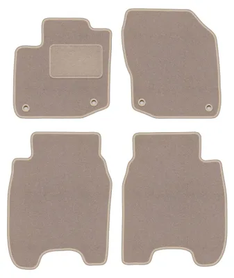 Zdjęcie produktu dla Dywaniki samochodowe welurowe LUX do: Honda Civic IX (2012-, hatchback) beżowe, z mocowaniami