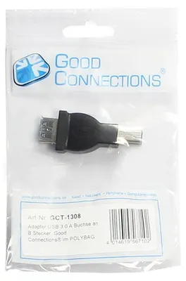 Image de Alcasa USB A - USB B F/M noir