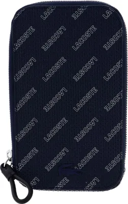 Image de LACOSTE Cuir pochette sac à épaule Chantaco Seasonal Vertical Phone Clutch Eclipse Blanc Noir bleu